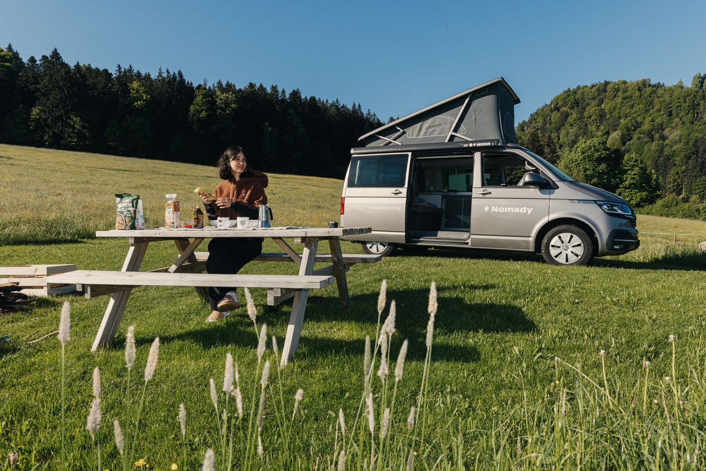 Camping Emaille Tasse "Camper Coffee"